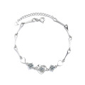 neue ankunft rotierende diamant charme armbänder frauen, 925 sterling silber herzform kette armbänder schmuck